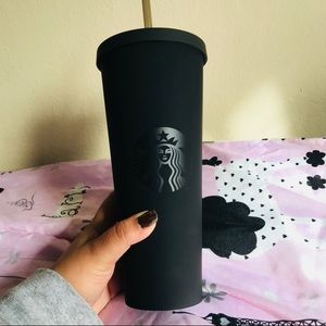 ‼️SOLD‼️Venti matte black Starbucks cup